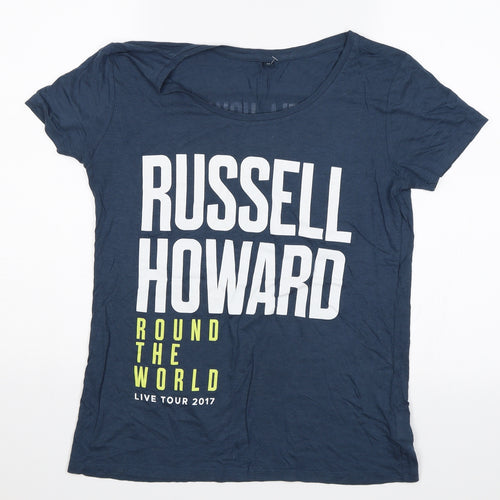 Preworn Womens Blue   Basic T-Shirt Size M  - Russell Howard