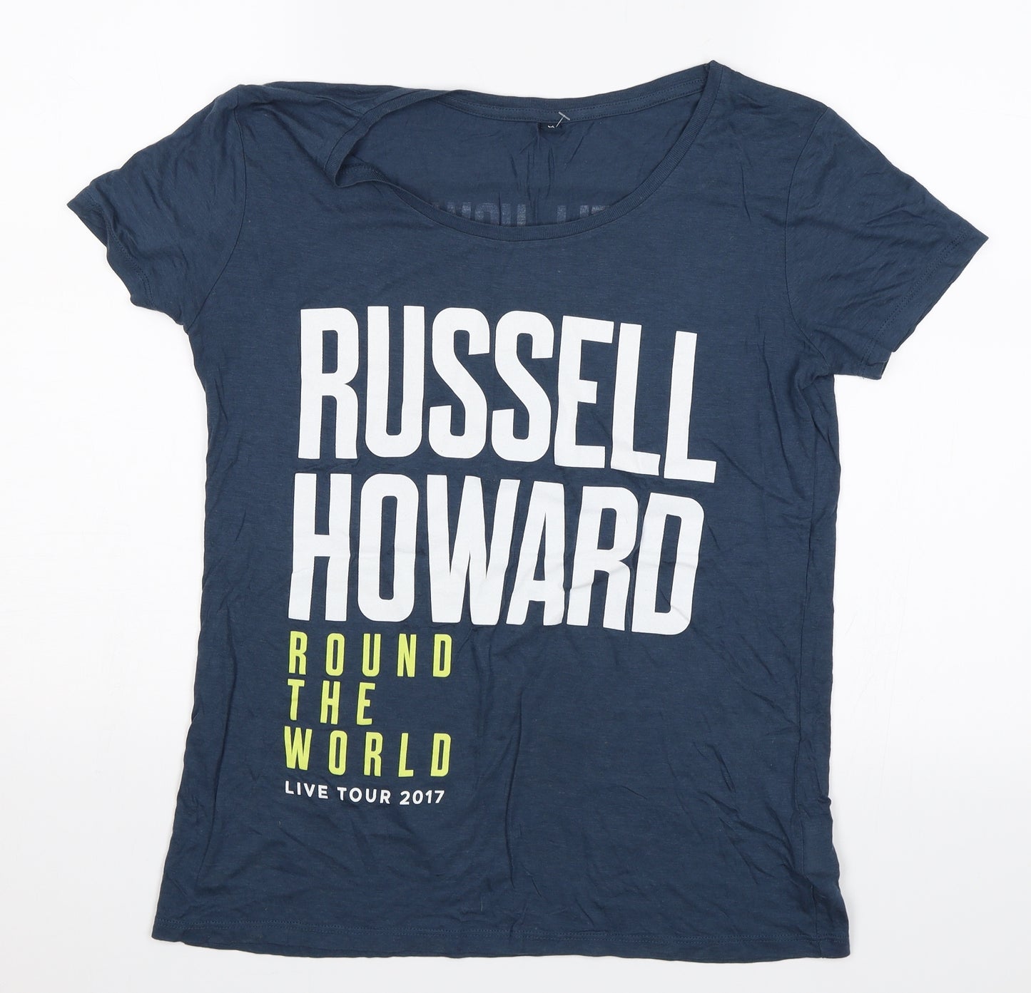 Preworn Womens Blue   Basic T-Shirt Size M  - Russell Howard