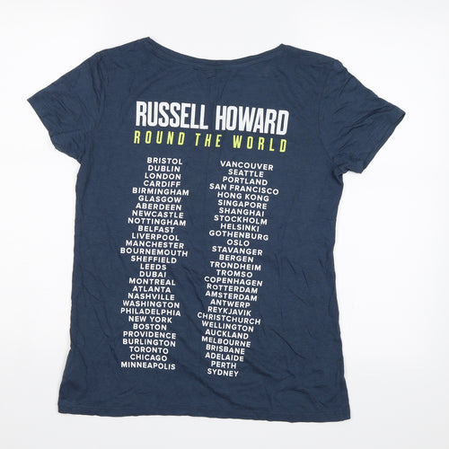 Preworn Womens Blue   Basic T-Shirt Size M  - Russell Howard