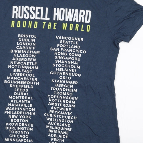 Preworn Womens Blue   Basic T-Shirt Size M  - Russell Howard