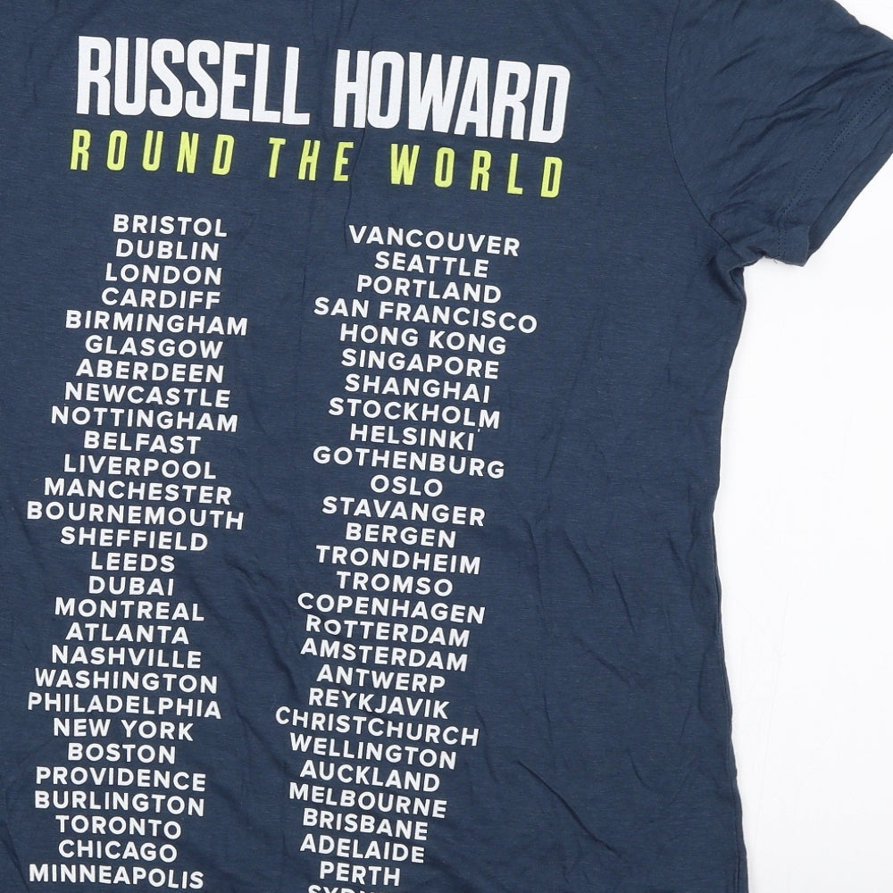 Preworn Womens Blue   Basic T-Shirt Size M  - Russell Howard