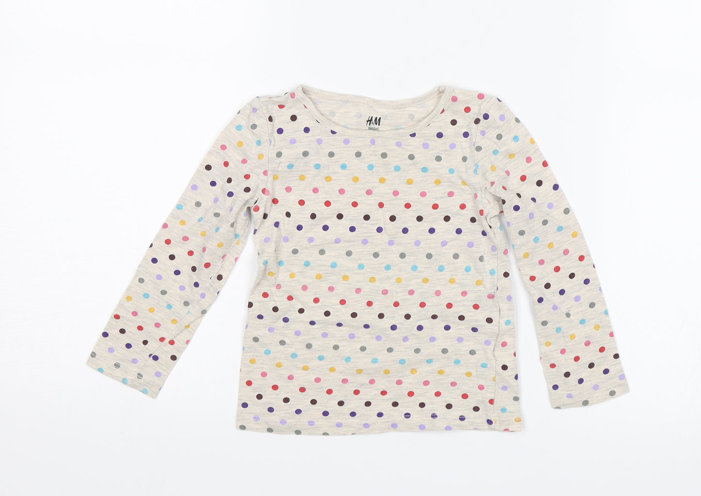 H&M Baby Multicoloured Polka Dot  Jersey T-Shirt Size 18-24 Months