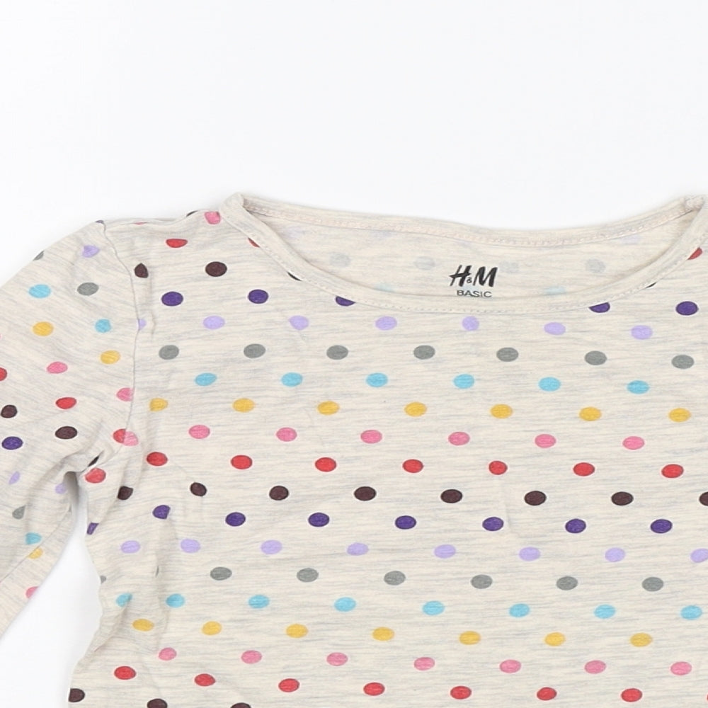 H&M Baby Multicoloured Polka Dot  Jersey T-Shirt Size 18-24 Months