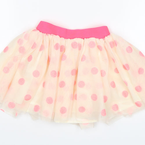 H&M Girls Pink Polka Dot  Swing Skirt Size 2-3 Years