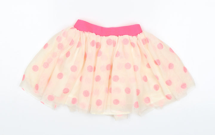 H&M Girls Pink Polka Dot Swing Skirt Size 2-3 Years