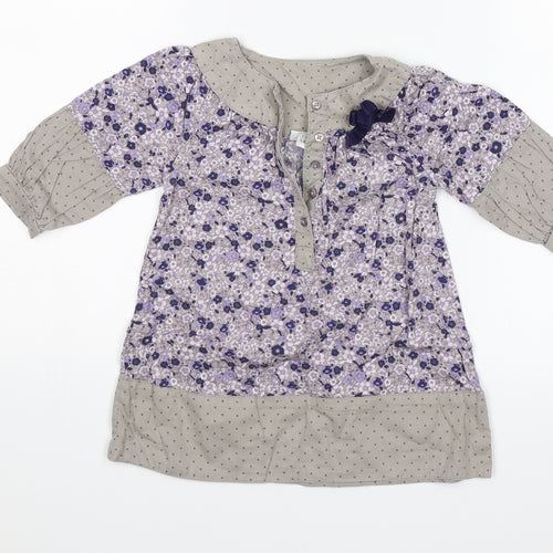 Vertbaudet Baby Purple Floral  Shift  Size 18 Months