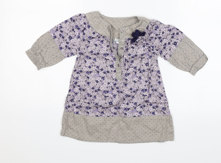 Vertbaudet Baby Purple Floral Shift Size 18 Months