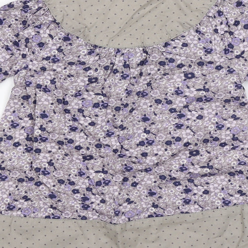 Vertbaudet Baby Purple Floral  Shift  Size 18 Months