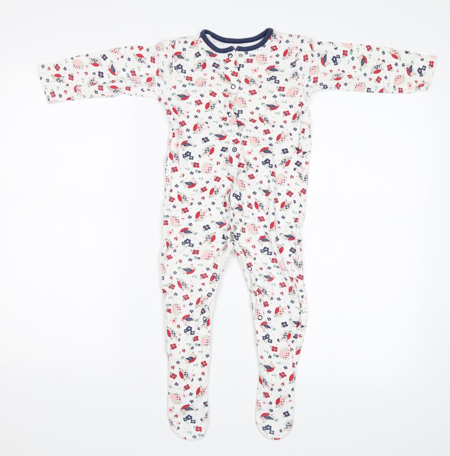 TU Baby White   Romper One-Piece Size 18-24 Months  - Birds