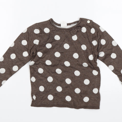 H&M Baby Brown Polka Dot  Pullover Jumper Size 12-18 Months