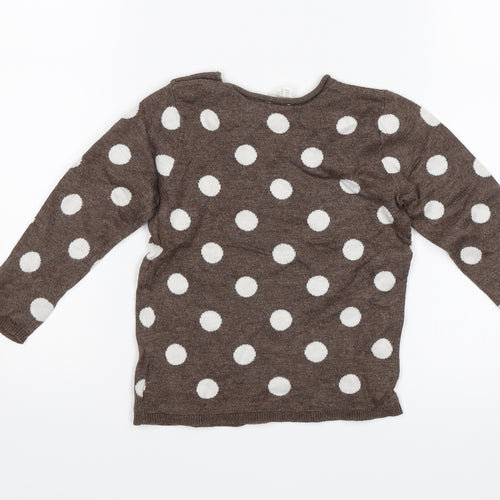 H&M Baby Brown Polka Dot  Pullover Jumper Size 12-18 Months