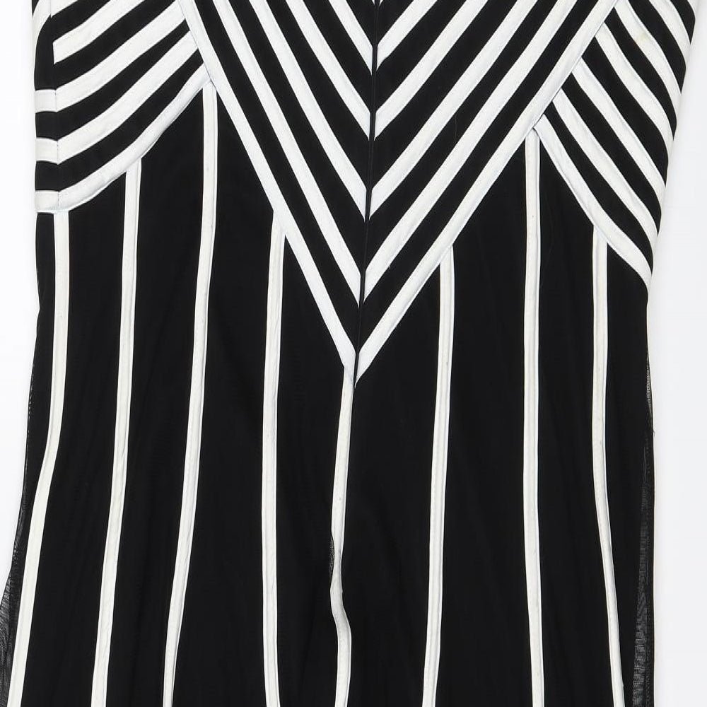 Jacques Vert Womens Black Striped  Shift  Size 14