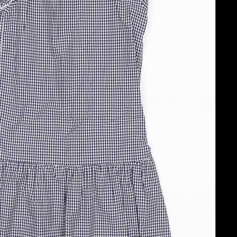 NEXT Girls Blue Check  Shift  Size 10 Years  - School