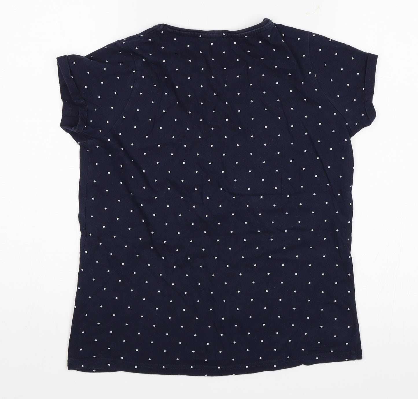 Primark Girls Blue Polka Dot  Basic T-Shirt Size 11-12 Years  - Just be you