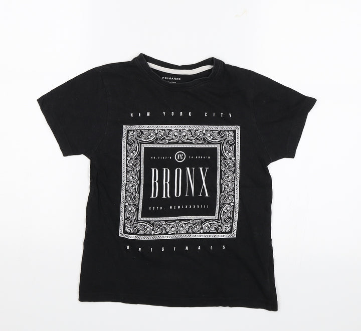 Primark Boys Black   Basic T-Shirt Size 7-8 Years  - New York City Bronx