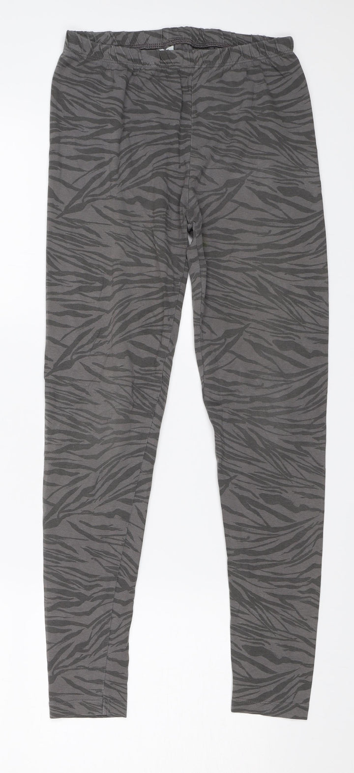 TU Girls Grey Animal Print Jegging Trousers Size 12 Years