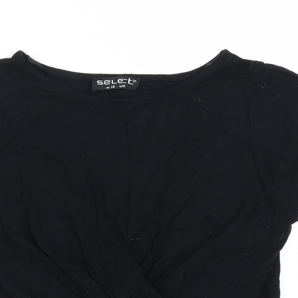 Select Womens Black   Basic T-Shirt Size 10