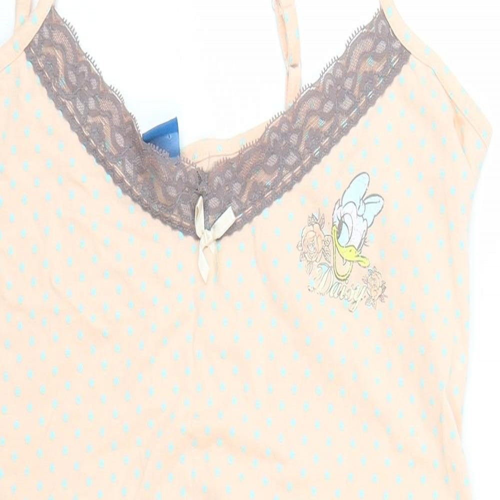 Disney Womens Pink Polka Dot  Capri Pyjama Set Size 14