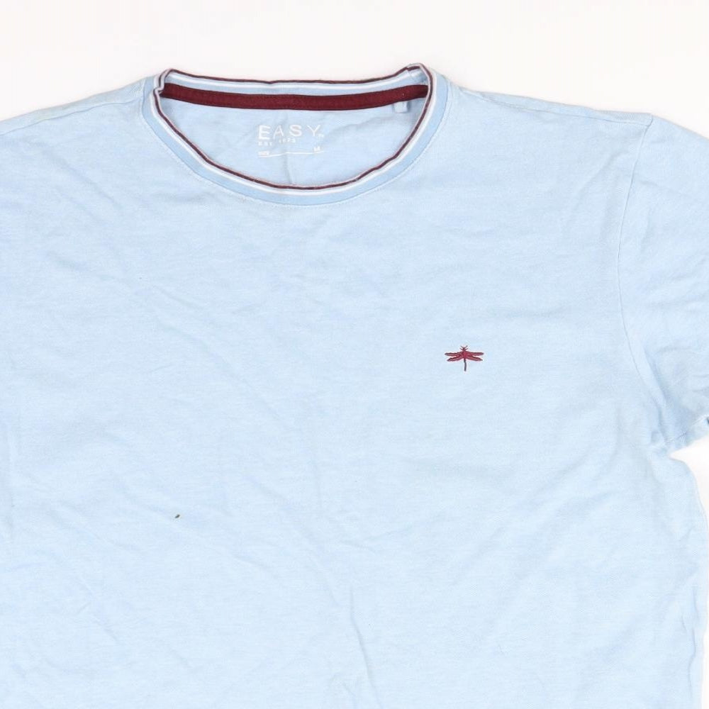 Easy Mens Blue    T-Shirt Size M