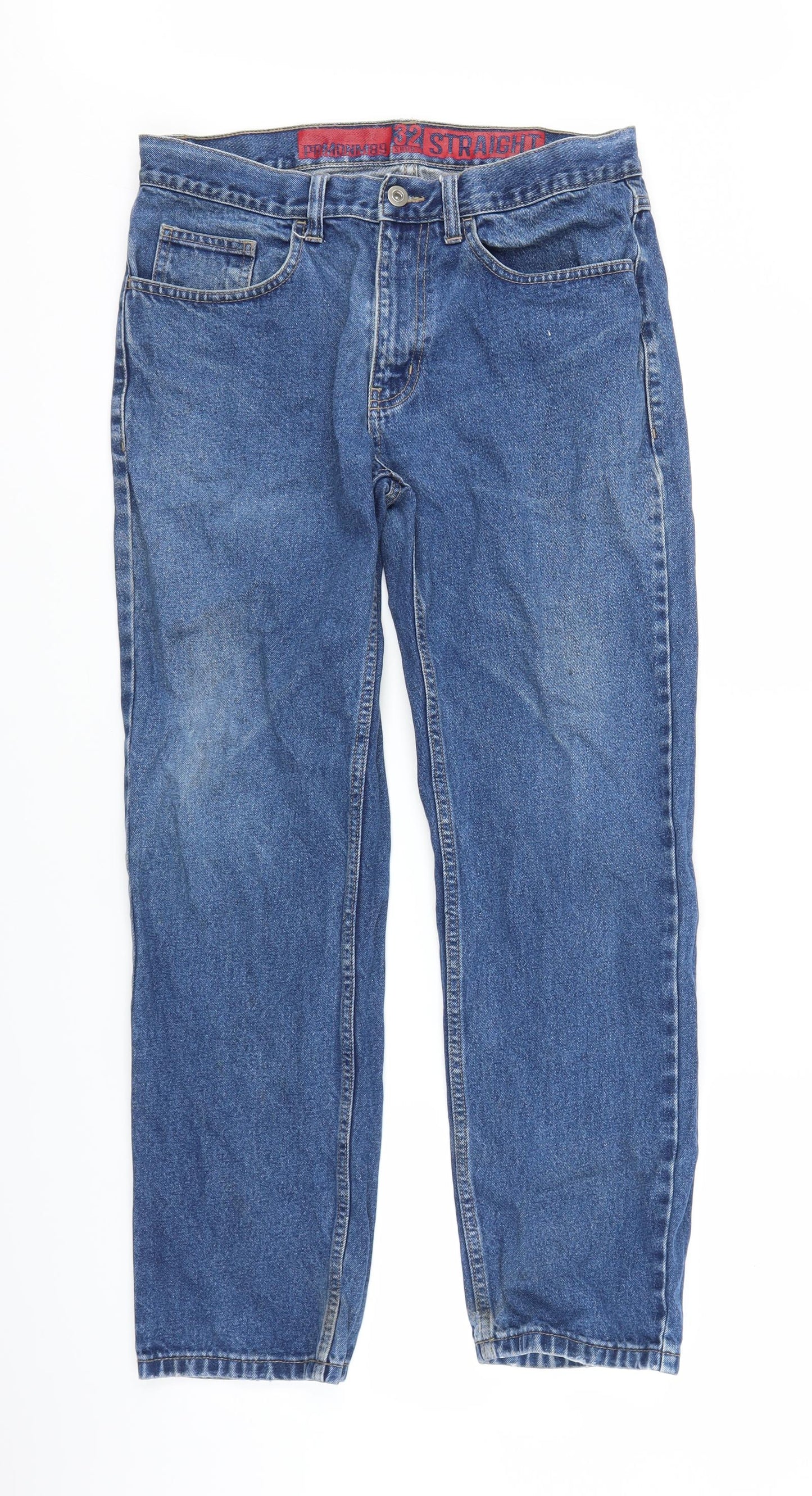 George Mens Blue  Denim Straight Jeans Size 32 in L27 in