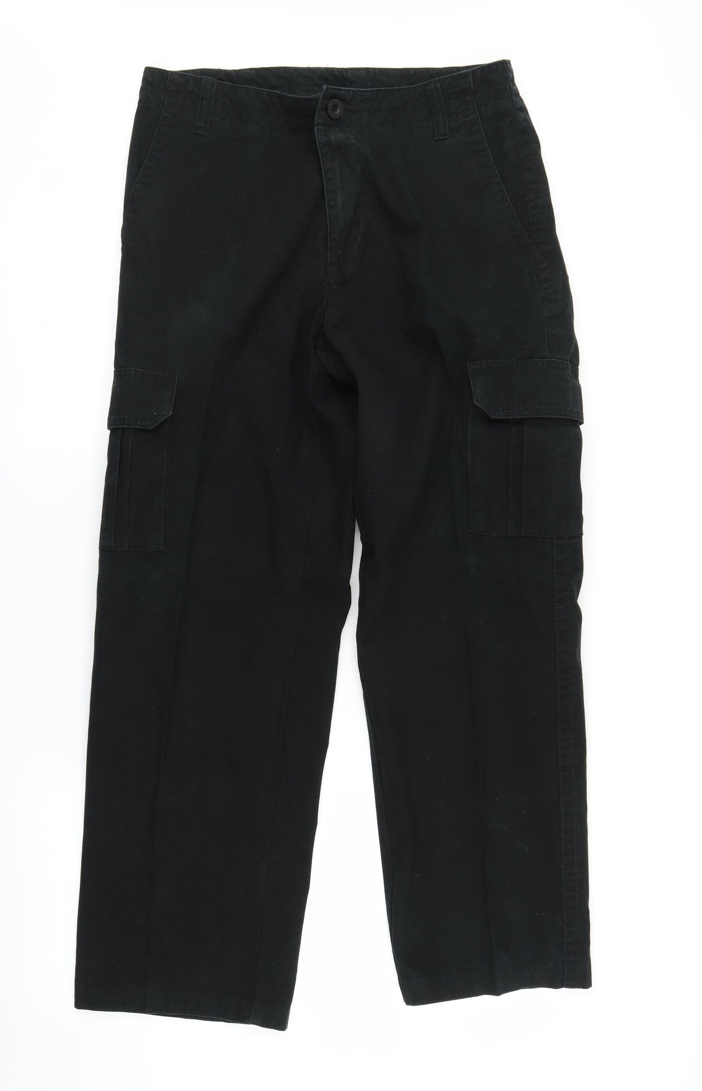 George Mens Black  Denim Cargo Trousers Size 32 in L27 in