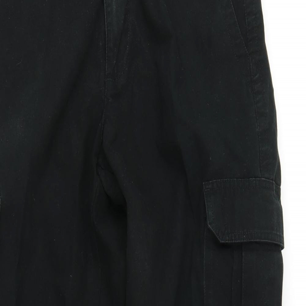 George Mens Black  Denim Cargo Trousers Size 32 in L27 in