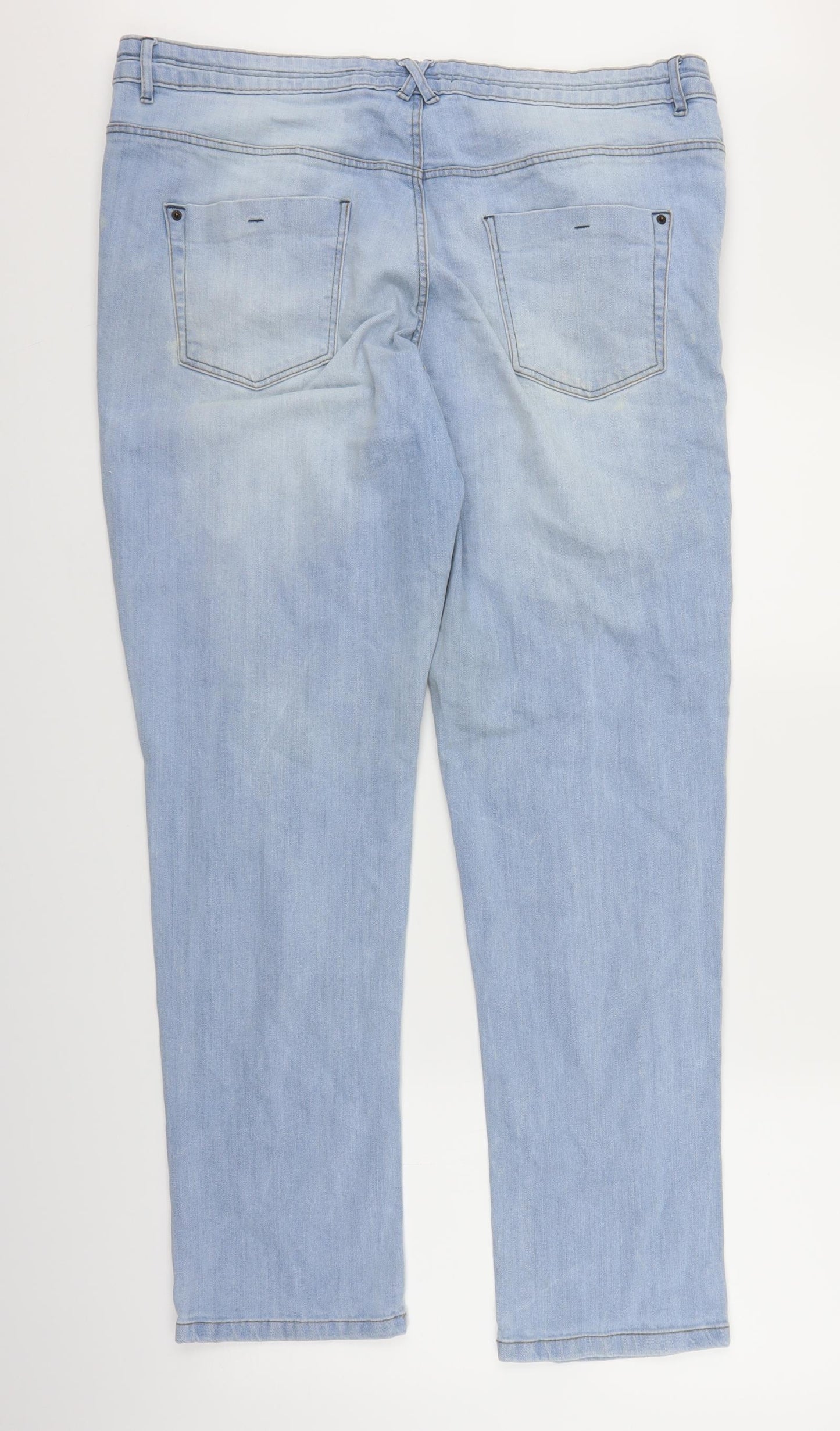 Simply Be Womens Blue  Denim Straight Jeans Size 16 L29 in
