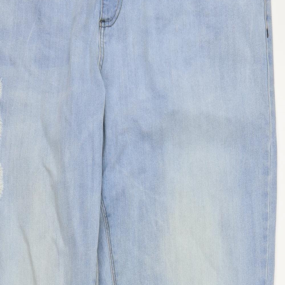 Simply Be Womens Blue  Denim Straight Jeans Size 16 L29 in
