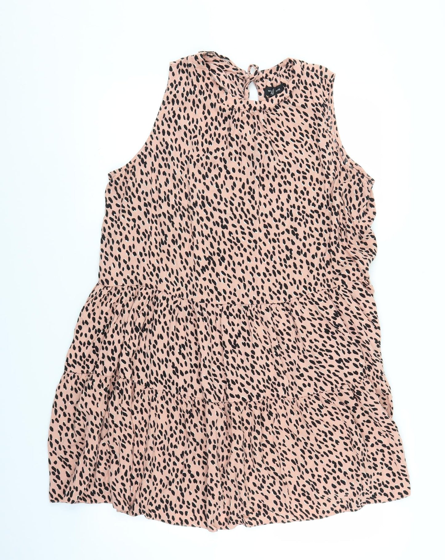 New Look Womens Pink Polka Dot  Sheath  Size 18