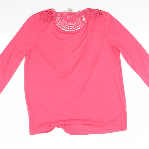 Cotton Traders Womens Pink   Cardigan Jumper Size 14