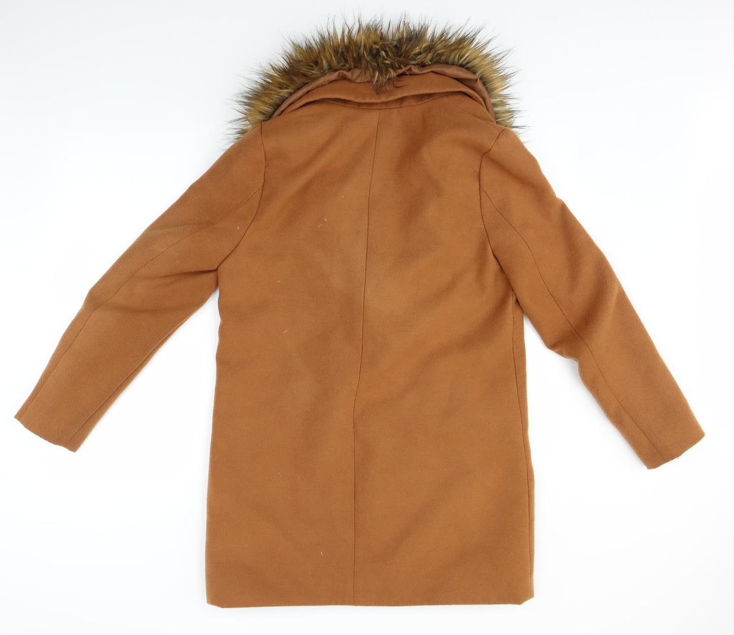 Papaya Womens Brown   Overcoat Coat Size 12  - FAUX FUR
