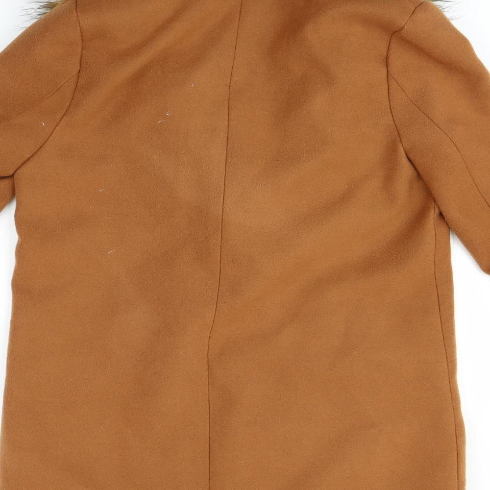 Papaya Womens Brown   Overcoat Coat Size 12  - FAUX FUR