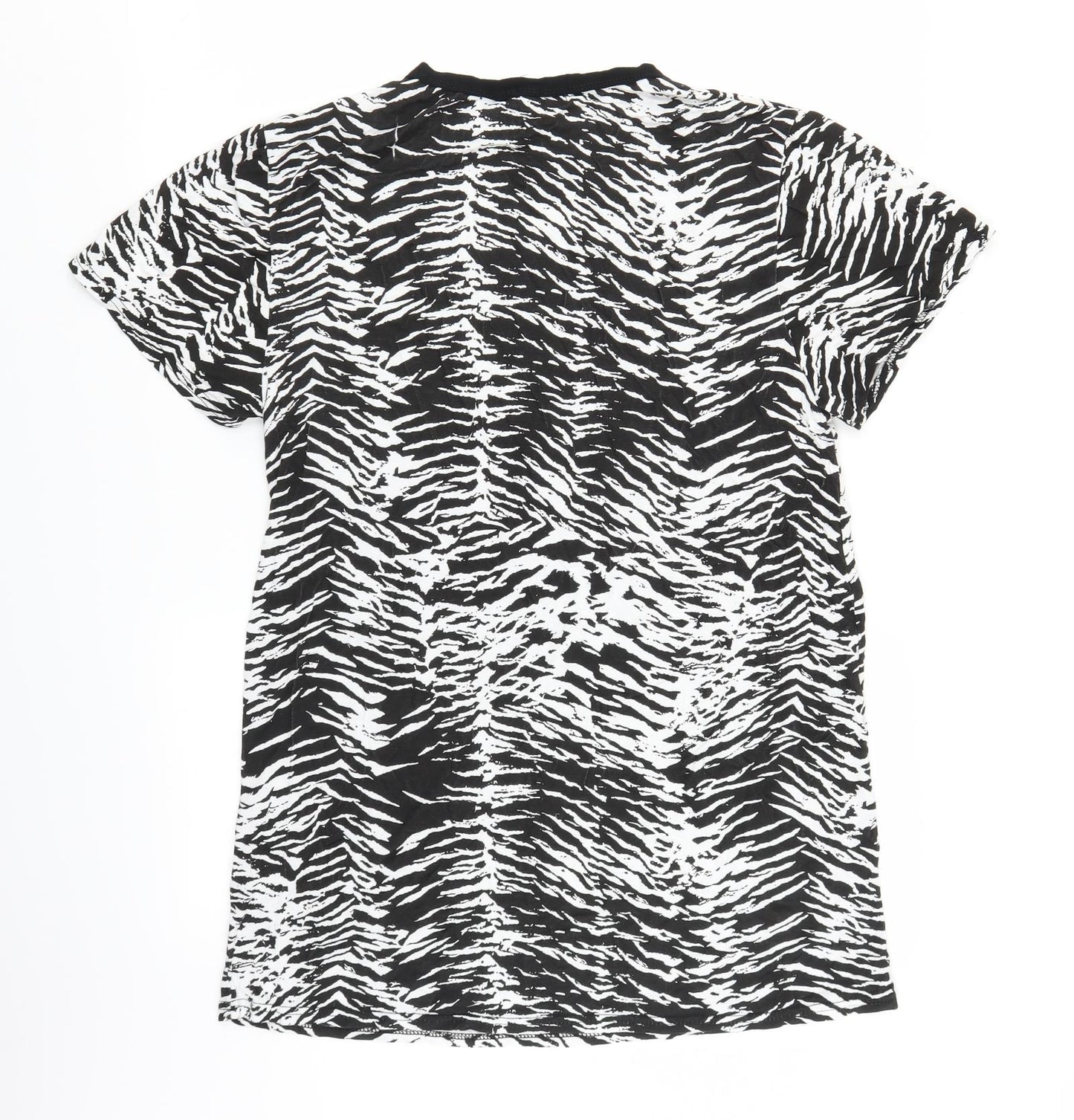 PRETTYLITTLETHING Womens White Animal Print  Basic T-Shirt Size 14