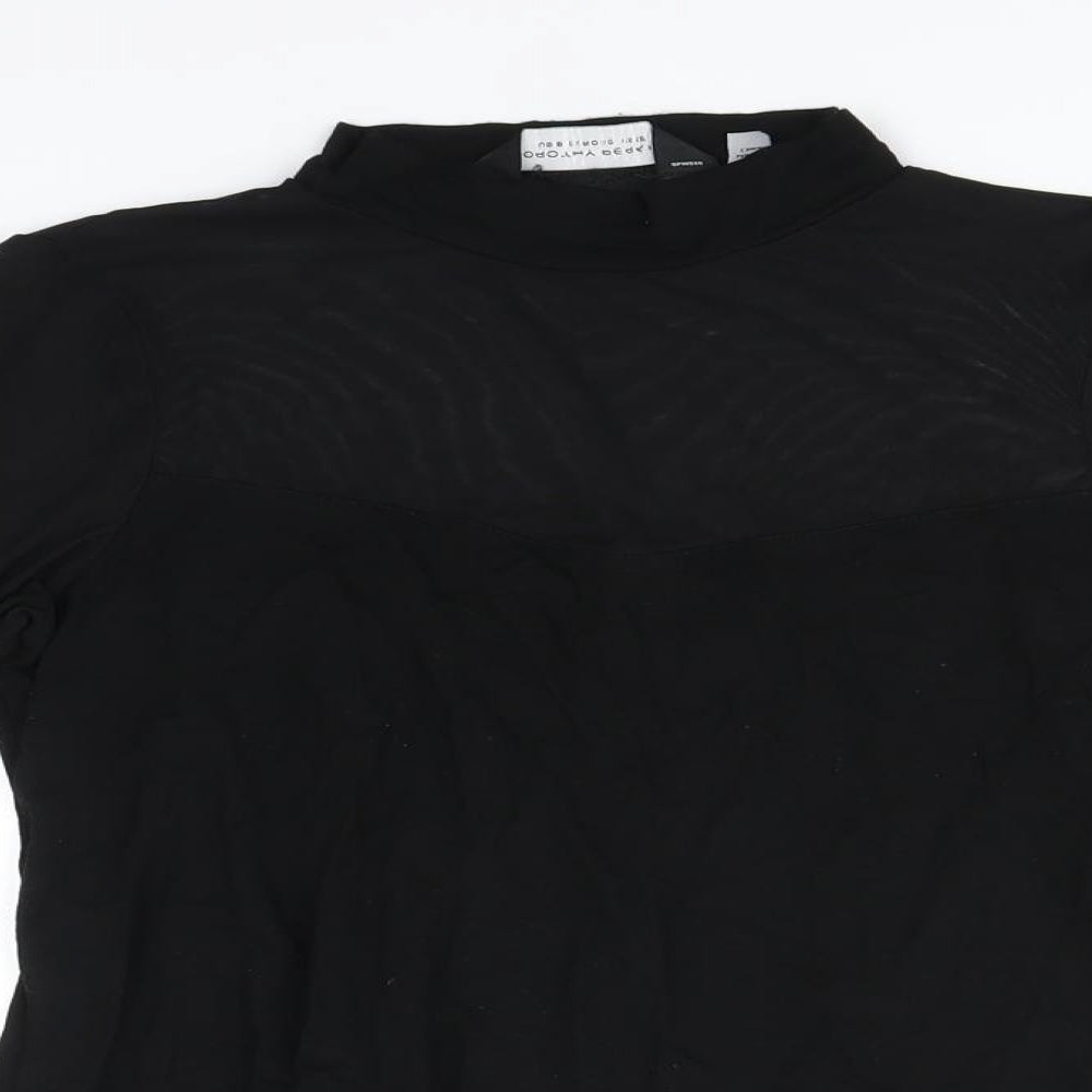 Dorothy Perkins Womens Black   Basic T-Shirt Size 8