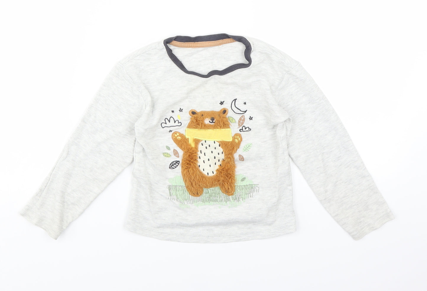 George Boys Grey   Pullover Jumper Size 2-3 Years  - teddy bear