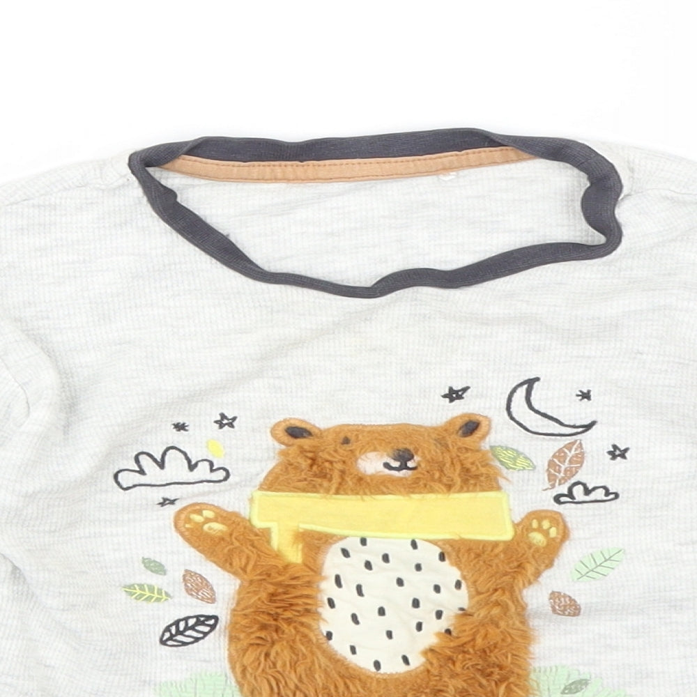 George Boys Grey   Pullover Jumper Size 2-3 Years  - teddy bear