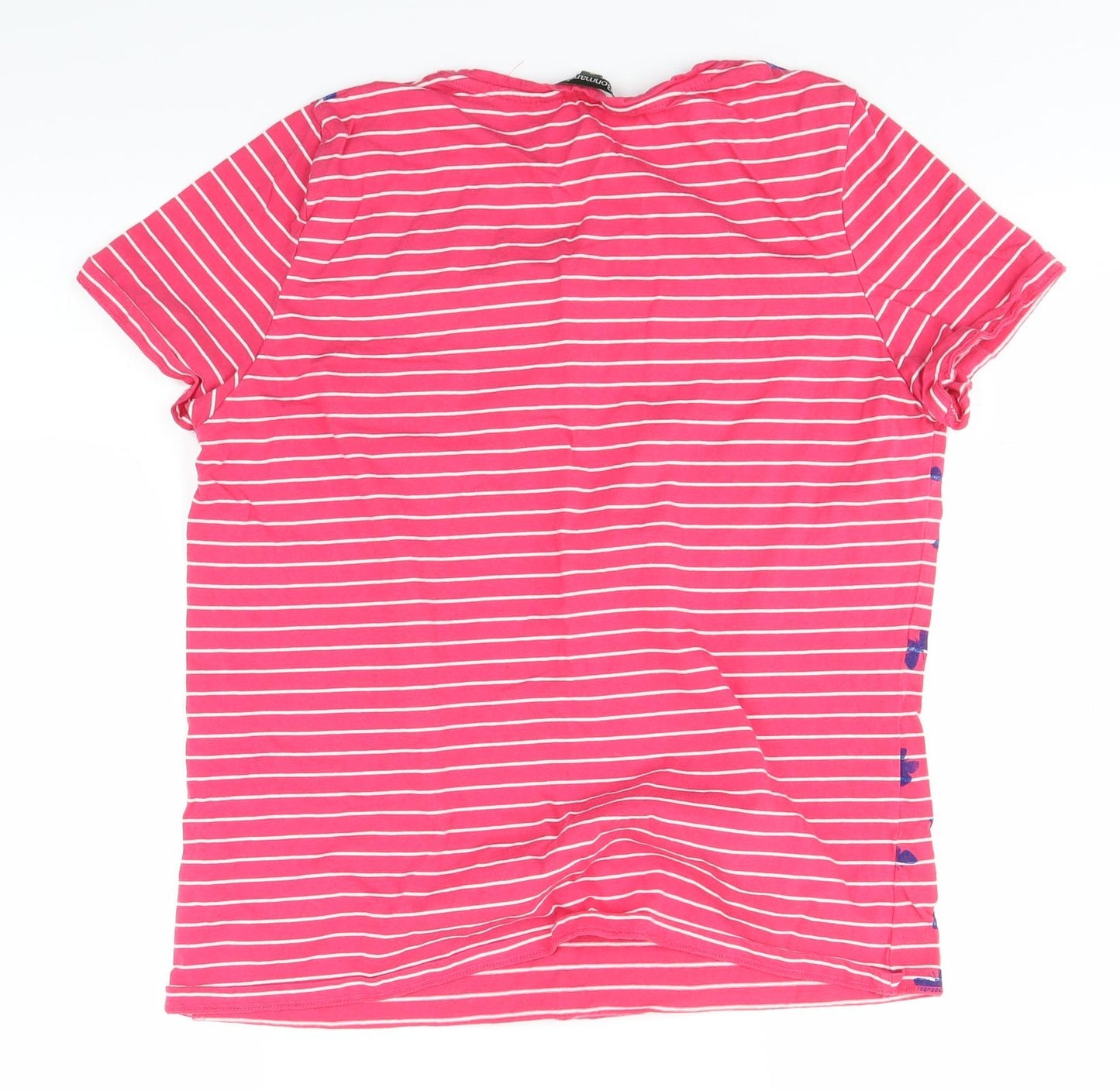 Bonmarché Womens Pink Striped  Basic T-Shirt Size 16