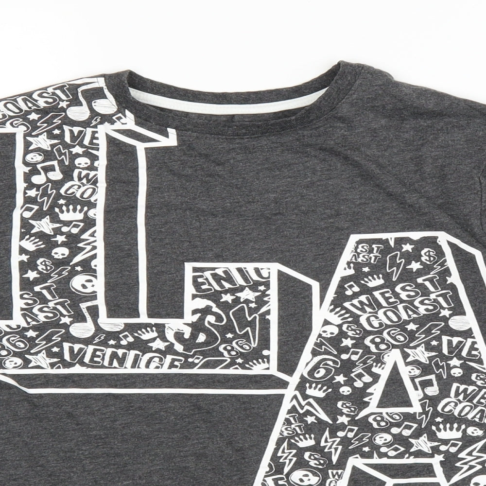 Primark Boys Grey   Basic T-Shirt Size 10-11 Years  - la