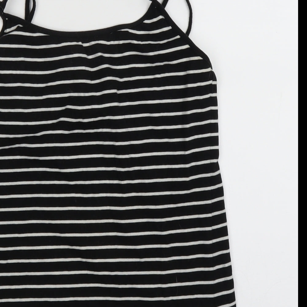 Atmosphere Womens Black Striped  Basic Tank Size 14