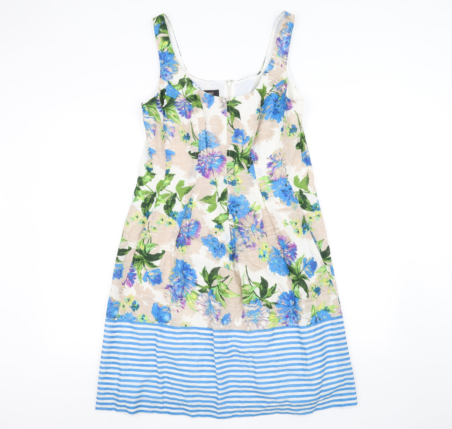 Nine West Womens Brown Floral  A-Line  Size 10