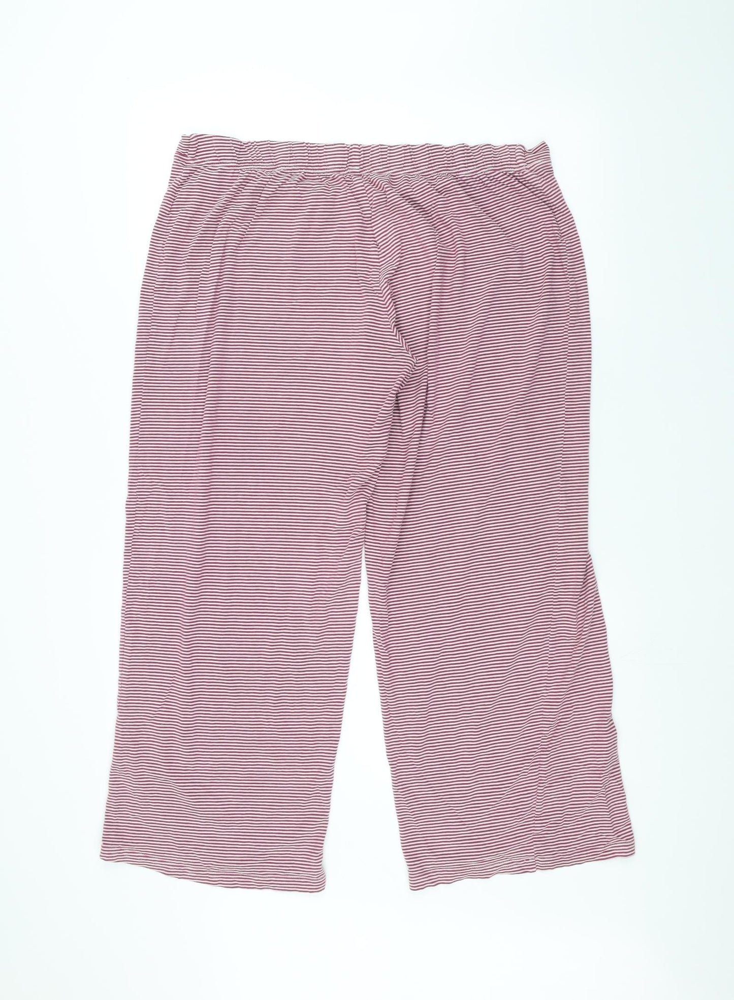 BHS Womens Red Striped  Trousers  Size 16 L24 in