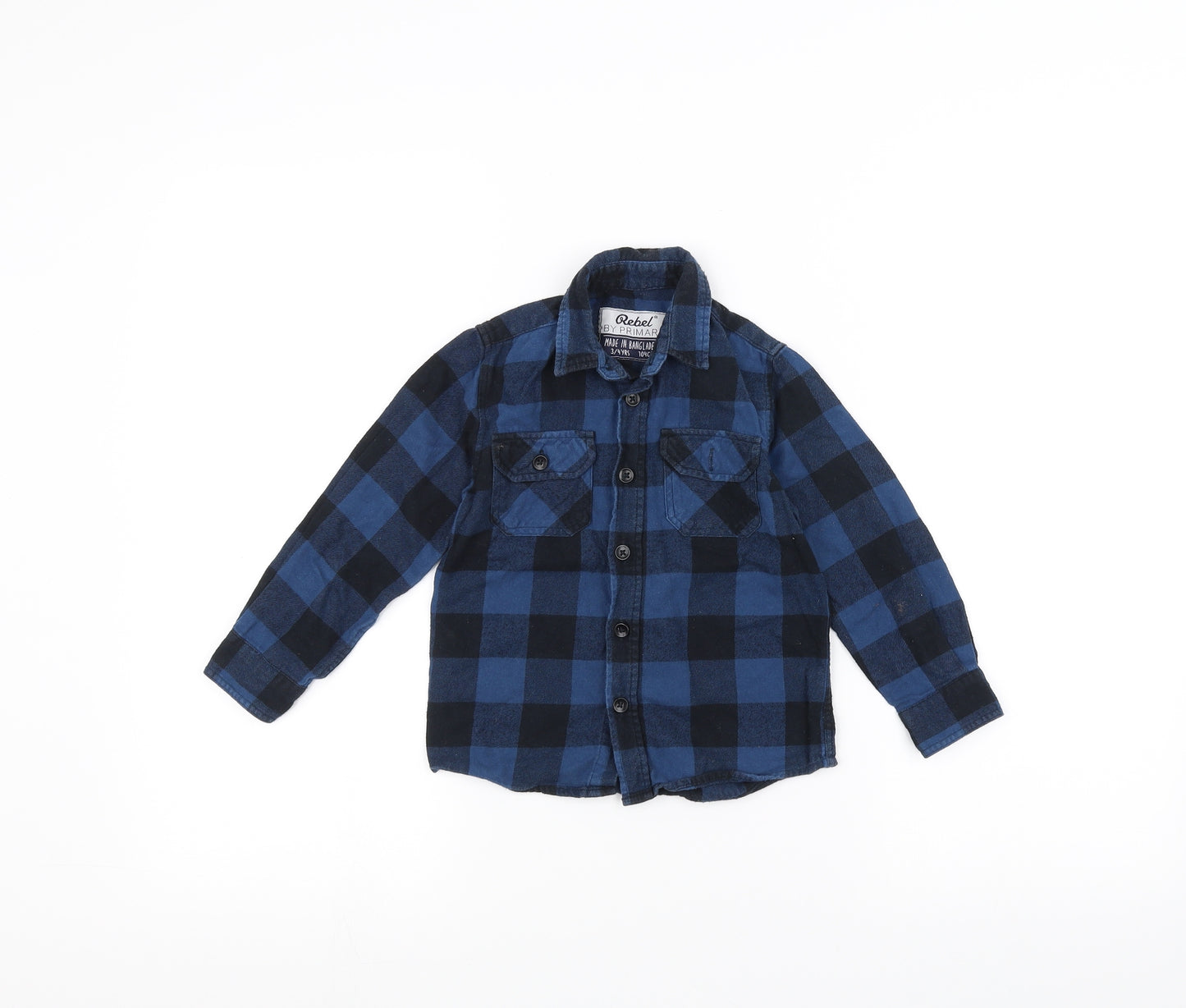 Primark Boys Blue   Basic Button-Up Size 3-4 Years