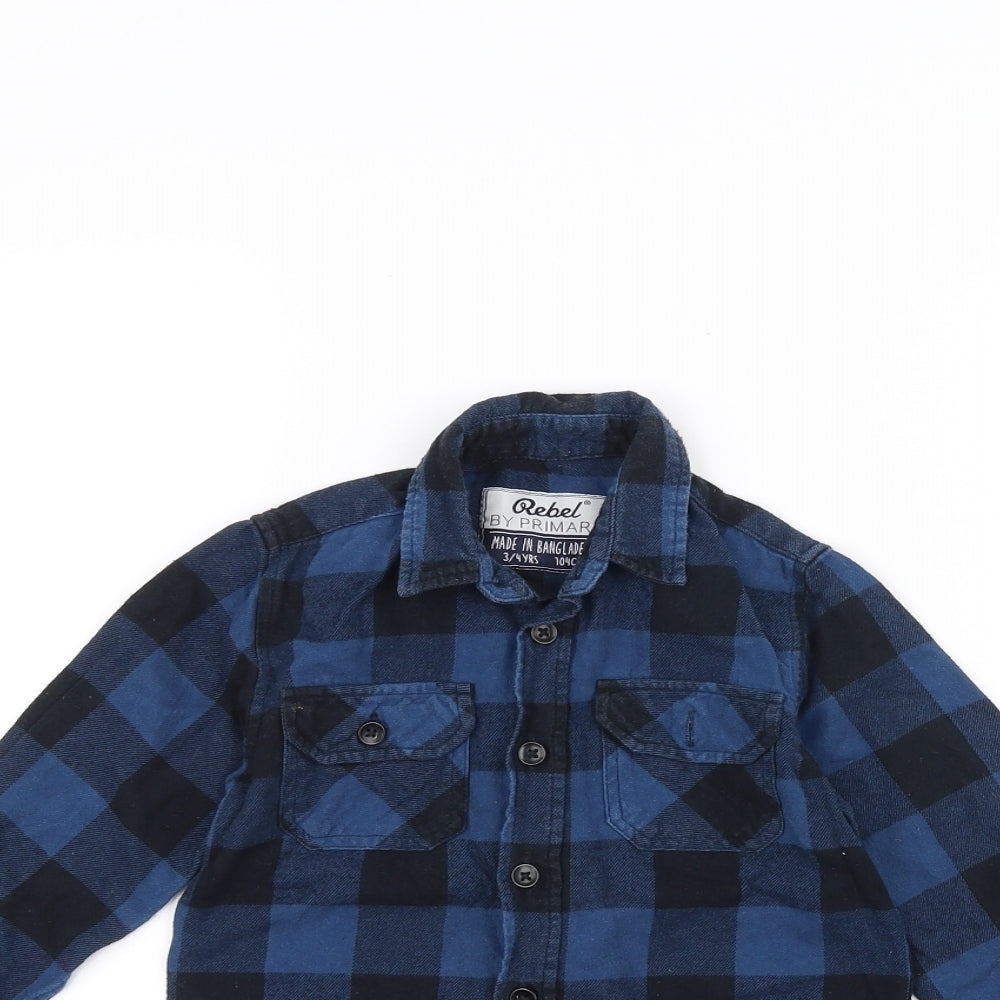 Primark Boys Blue   Basic Button-Up Size 3-4 Years