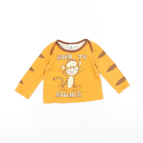 Disney Baby Orange   Basic T-Shirt Size 3-6 Months  - Disney