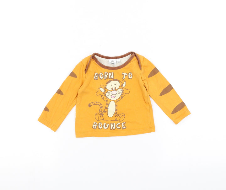 Disney Baby Orange Basic T-Shirt Size 3-6 Months - Disney