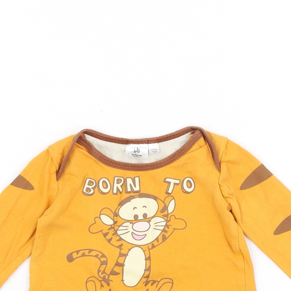 Disney Baby Orange   Basic T-Shirt Size 3-6 Months  - Disney