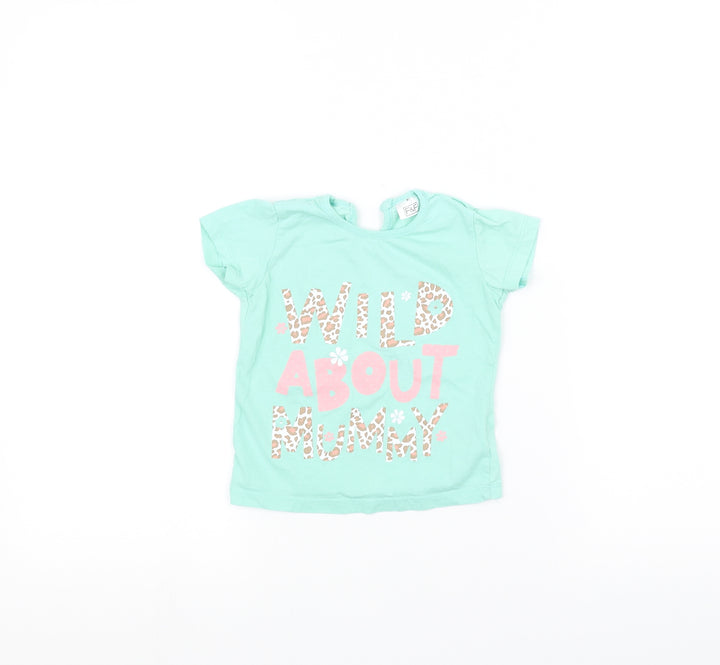 F&F Baby Green   Basic T-Shirt Size 12-18 Months