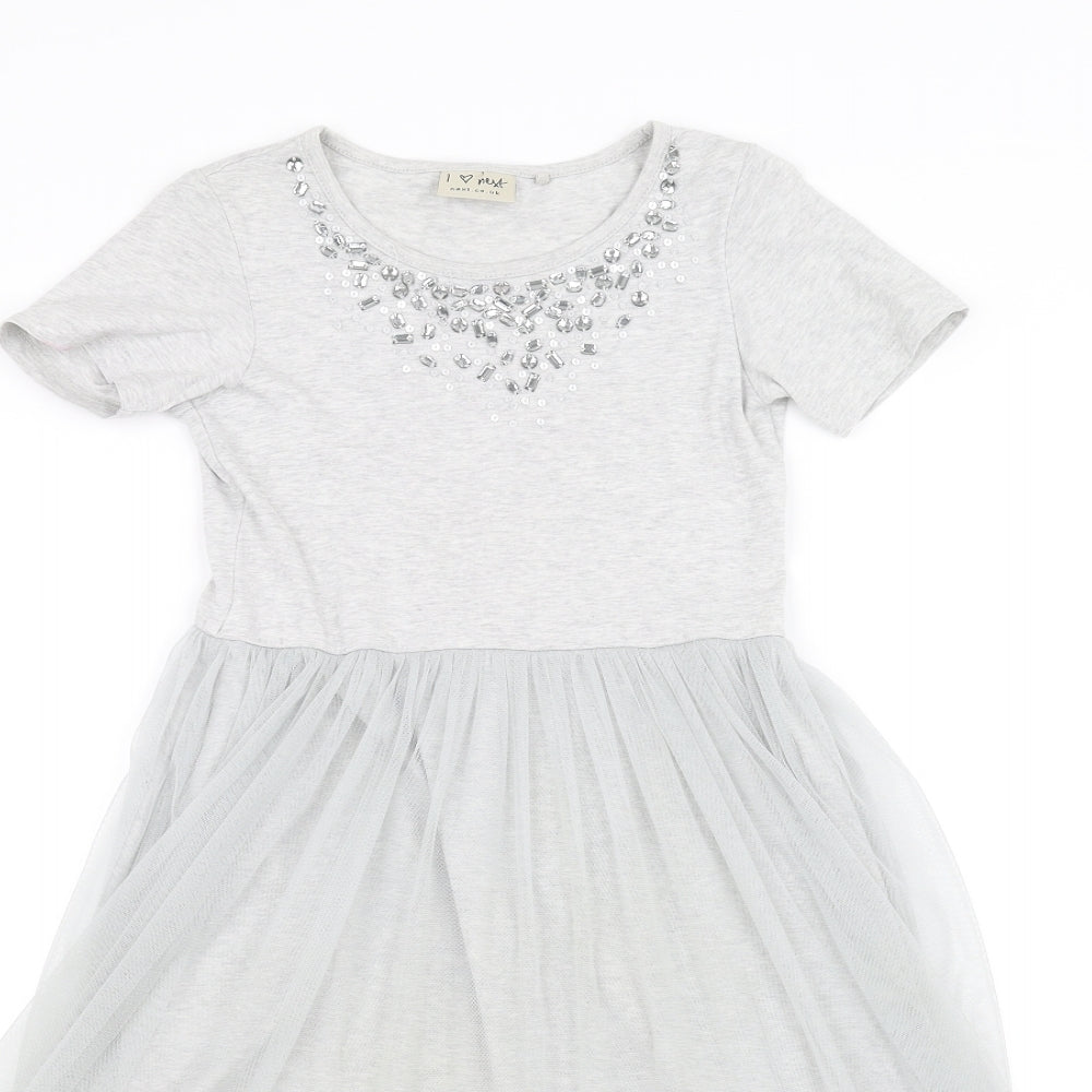 NEXT Girls Grey   A-Line  Size 7 Years