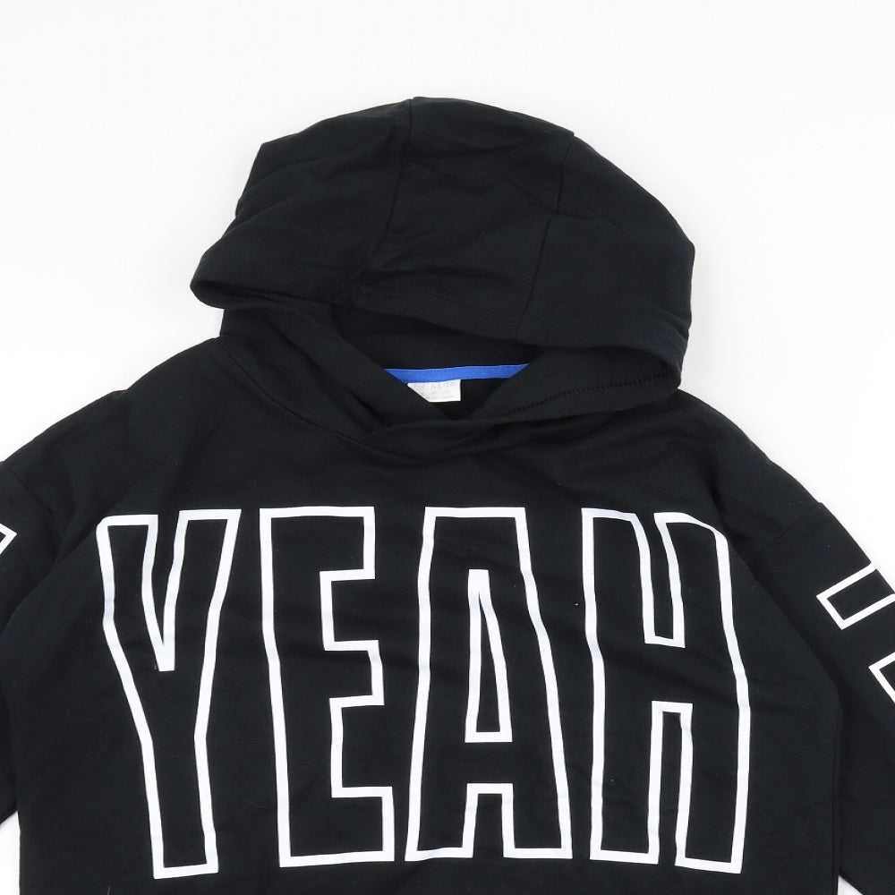 F&F Boys Black   Pullover Hoodie Size 7-8 Years