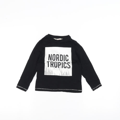 H&M Boys Black   Basic T-Shirt Size 3-4 Years